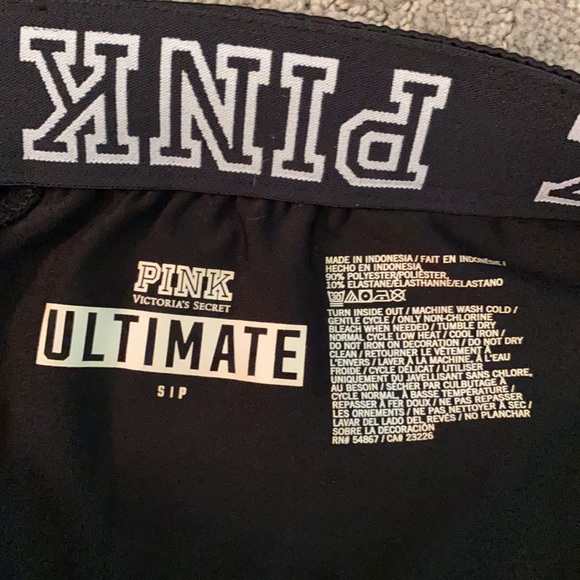 🦋4/$20 SALE - Black joggers from VS pink with logo band - Picture 2 of 3